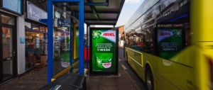 New bus shelter advertising in Essex promoting school open evening campaigns to local parents