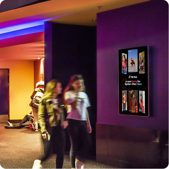 Cinema advertising for schools UK — on-screen advert promoting school open evening to local families